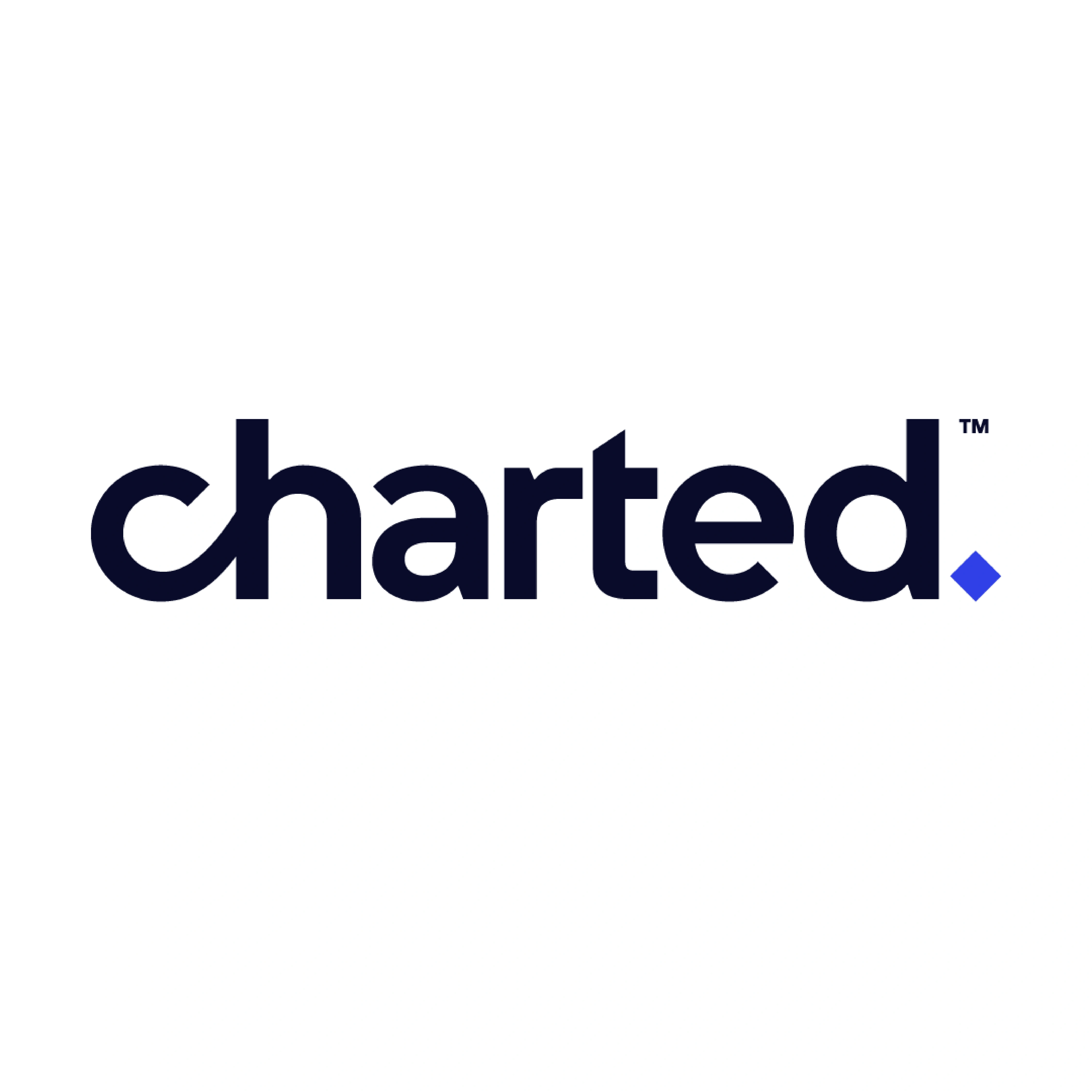 charted logo on white background